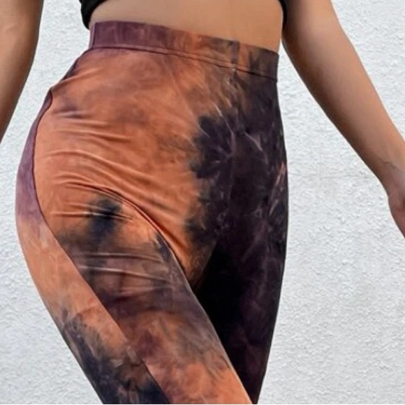 Boho Tie Dye Palazzo Wide Leg Pants - Picture 5 of 7